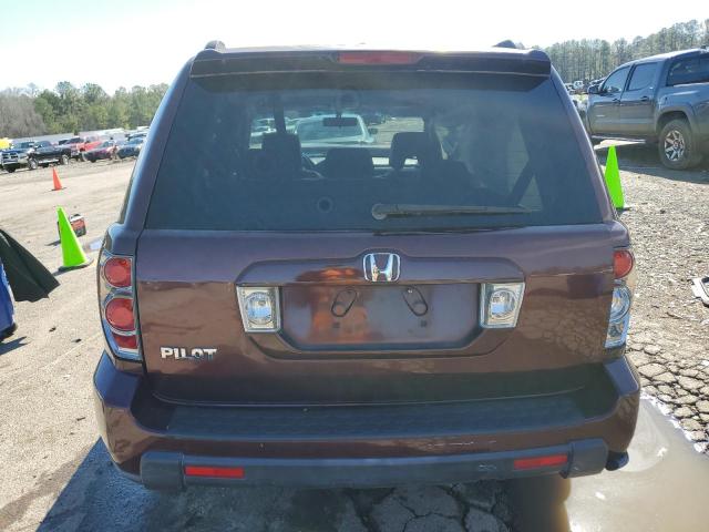 5FNYF28507B014201 - 2007 HONDA PILOT EXL BURGUNDY photo 6