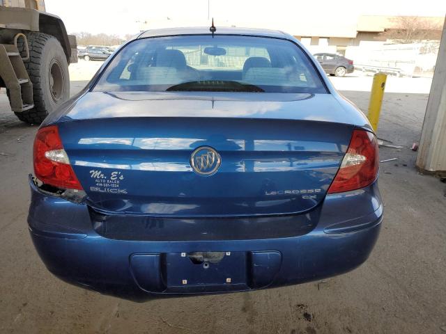 2G4WC582661156962 - 2006 BUICK LACROSSE CX BLUE photo 6