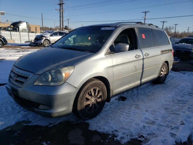 5FNRL38777B006455 - 2007 HONDA ODYSSEY EXL SILVER photo 1