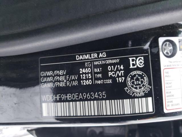 WDDHF9HB0EA963435 - 2014 MERCEDES-BENZ E 250 BLUETEC BLACK photo 12