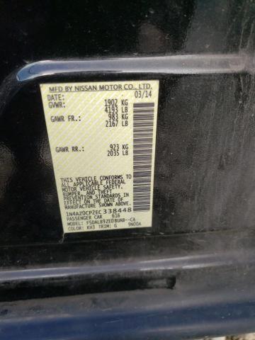 1N4AZ0CP2EC338448 - 2014 NISSAN LEAF S BLACK photo 12