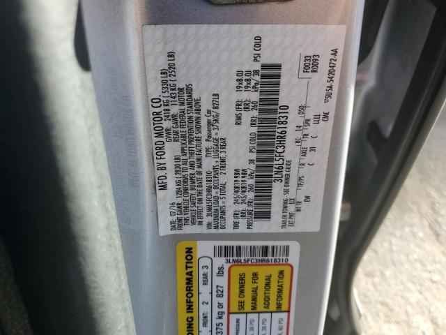 3LN6L5FC3HR618310 - 2017 LINCOLN MKZ RESERVE ვერცხლისფერი ფოტო 13