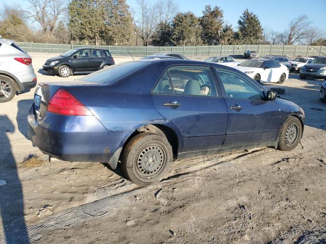 1HGCM56187A031310 - 2007 HONDA ACCORD VALUE BLUE photo 3