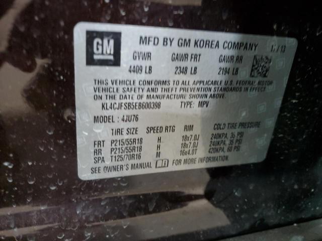 KL4CJFSB5EB600398 - 2014 BUICK ENCORE CONVENIENCE Qəhvəyi foto 12