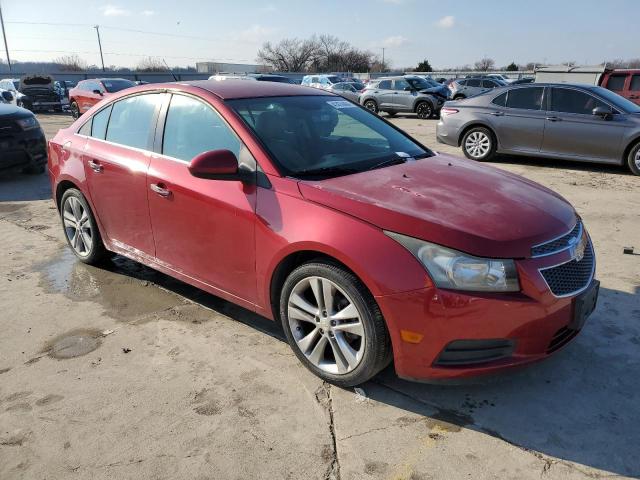 1G1PH5S93B7106395 - 2011 CHEVROLET CRUZE LTZ RED photo 4