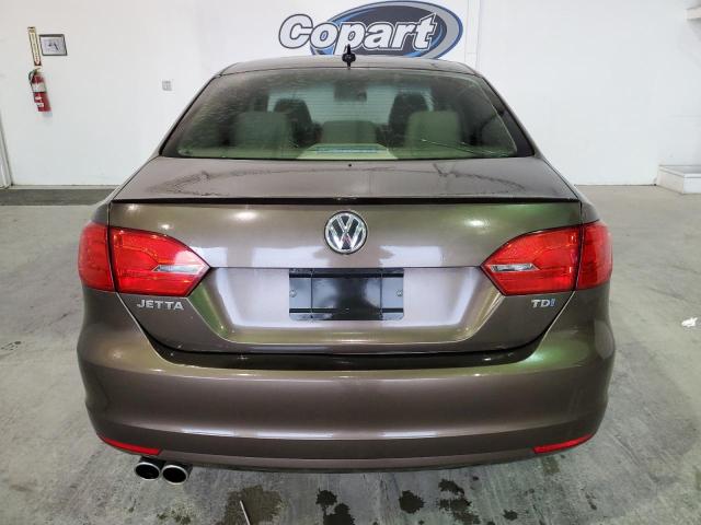 3VWLL7AJ6CM370727 - 2012 VOLKSWAGEN JETTA TDI BROWN photo 6