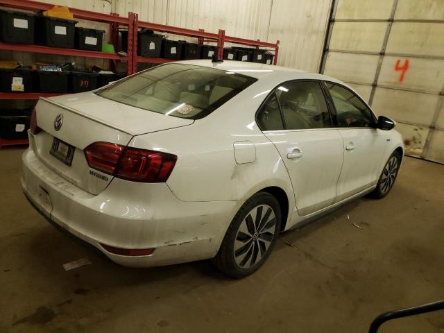 3VW637AJ9EM331615 - 2014 VOLKSWAGEN JETTA HYBRID WHITE photo 3