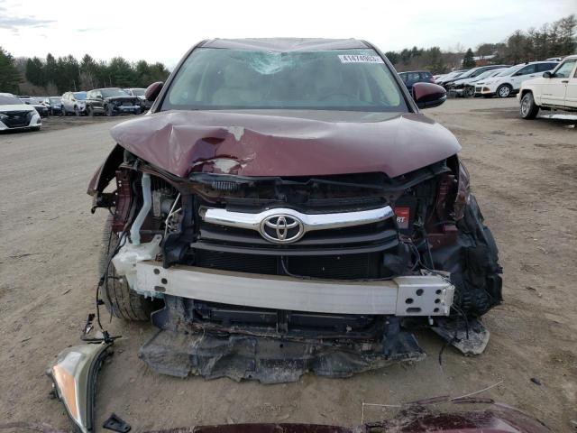 5TDBKRFH1FS145199 - 2015 TOYOTA HIGHLANDER LE RED photo 5