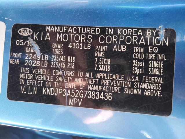 KNDJP3A52G7383436 - 2016 KIA SOUL + BLUE photo 13