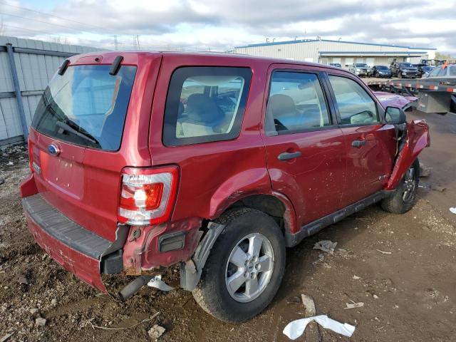 1FMCU02ZX8KC07732 - 2008 FORD ESCAPE XLS RED photo 3