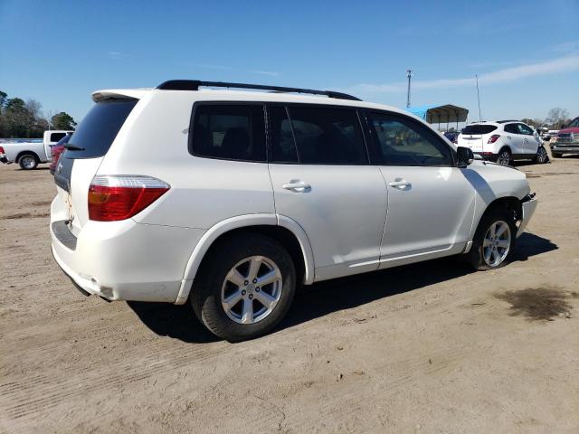 5TDZK3EH7AS008872 - 2010 TOYOTA HIGHLANDER WHITE photo 3