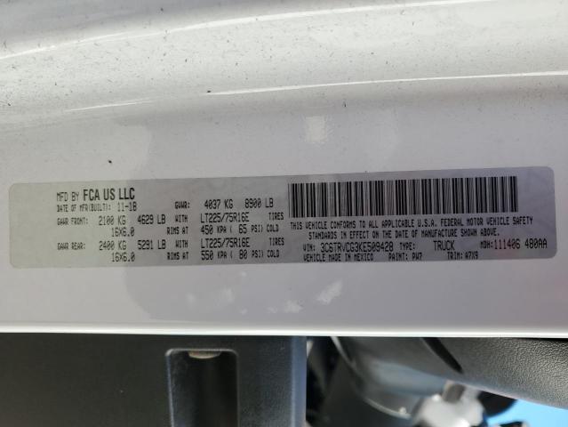3C6TRVCG3KE509428 - 2019 RAM PROMASTER 2500 HIGH WHITE photo 13
