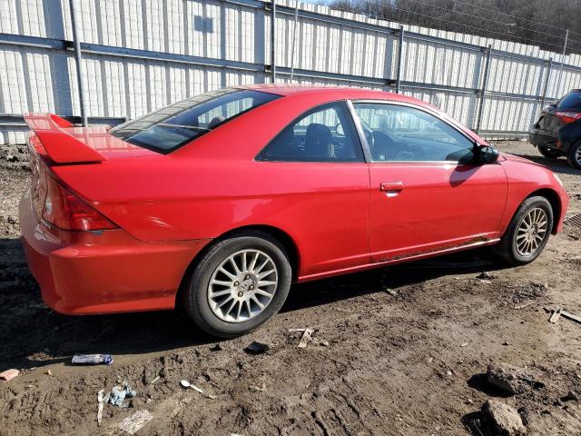 1HGEM21525L047974 - 2005 HONDA CIVIC LX RED photo 3