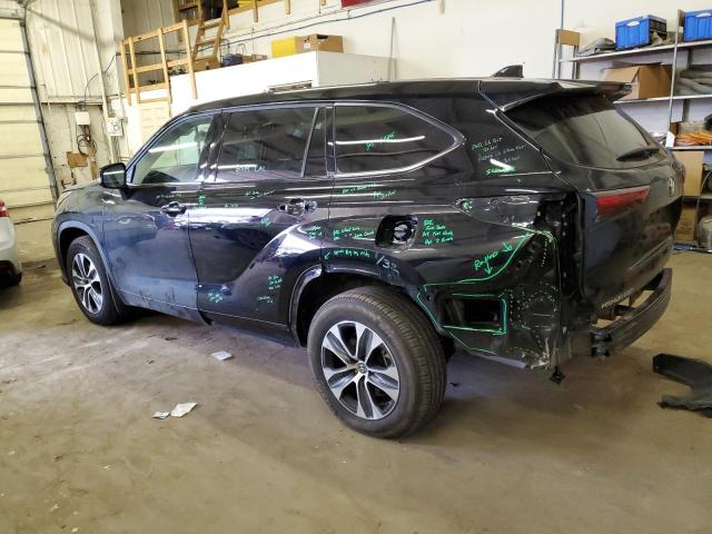 5TDGZRBH9NS187898 - 2022 TOYOTA HIGHLANDER XLE BLACK photo 2