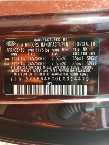 5XYP64HC0LG014479 - 2020 KIA TELLURIDE S MAROON photo 13