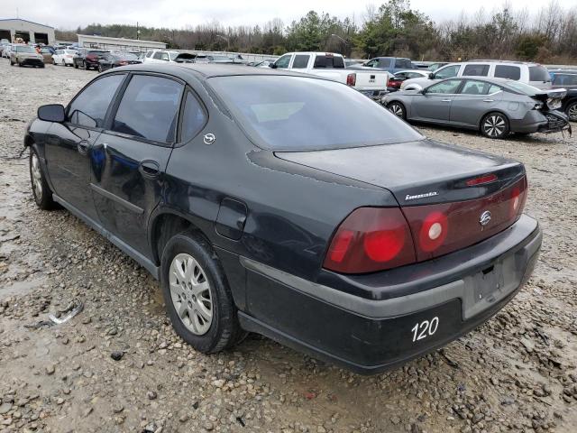 2G1WF52E739387051 - 2003 CHEVROLET IMPALA BLACK photo 2