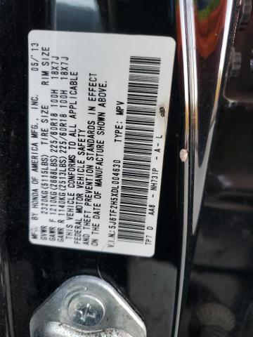 5J6TF2H5XDL004630 - 2013 HONDA CROSSTOUR EXL BLACK photo 13