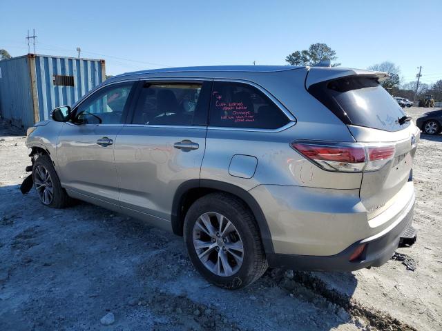 5TDKKRFH3FS117632 - 2015 TOYOTA HIGHLANDER XLE BEIGE photo 2