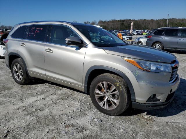 5TDKKRFH3FS117632 - 2015 TOYOTA HIGHLANDER XLE BEIGE photo 4