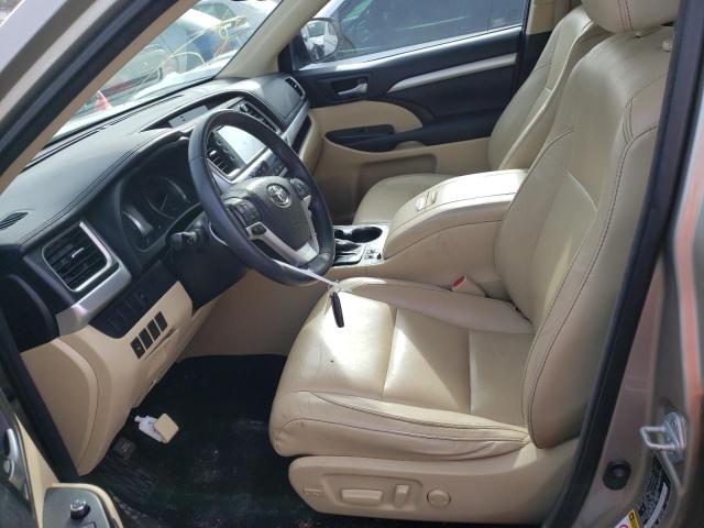 5TDKKRFH3FS117632 - 2015 TOYOTA HIGHLANDER XLE BEIGE photo 7