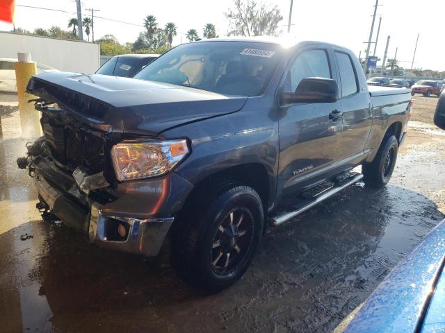 5TFRM5F10EX076714 - 2014 TOYOTA TUNDRA DOUBLE CAB SR/SR5 GRAY photo 1