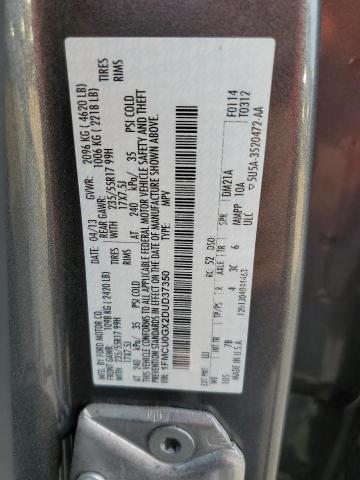 1FMCU0GX2DUD37350 - 2013 FORD ESCAPE SE GRAY photo 12