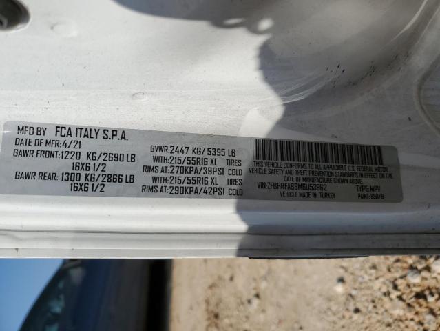 ZFBHRFAB6M6U53962 - 2021 RAM PROMASTER 白色 照片 12