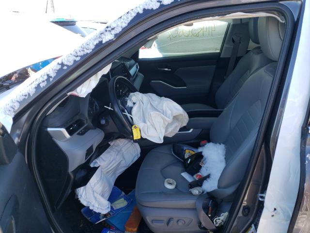 5TDHZRBH4NS191541 - 2022 TOYOTA HIGHLANDER XLE GRAY photo 7