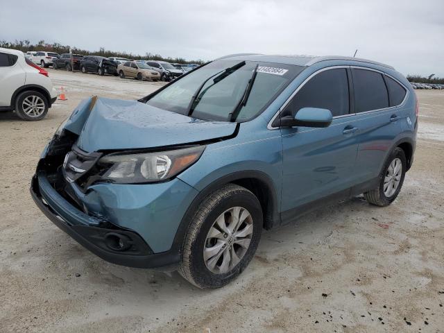 2HKRM3H79EH558311 - 2014 HONDA CR-V EXL BLUE photo 1