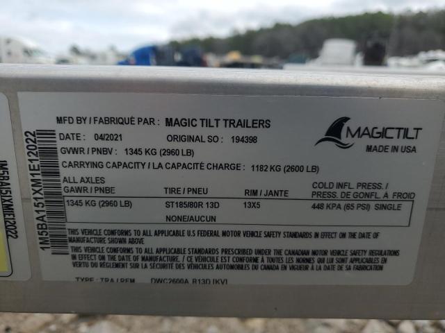 1M5BA151XM1E12022 - 2021 SEA TRAILER SILVER photo 10