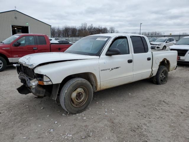 1B7GL2AX71S213238 - 2001 DODGE DAKOTA QUAD WHITE photo 1