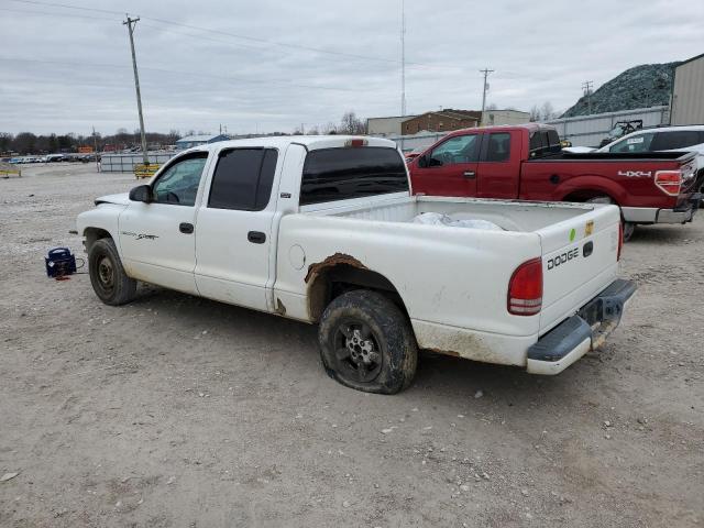 1B7GL2AX71S213238 - 2001 DODGE DAKOTA QUAD WHITE photo 2