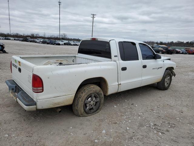 1B7GL2AX71S213238 - 2001 DODGE DAKOTA QUAD WHITE photo 3