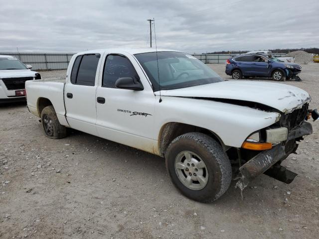 1B7GL2AX71S213238 - 2001 DODGE DAKOTA QUAD WHITE photo 4