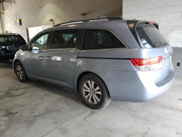 5FNRL5H67EB034210 - 2014 HONDA ODYSSEY EXL BLUE photo 2