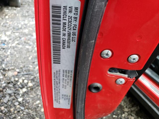 2C3CDZFJ9MH638100 - 2021 DODGE CHALLENGER R/T SCAT PACK RED photo 13