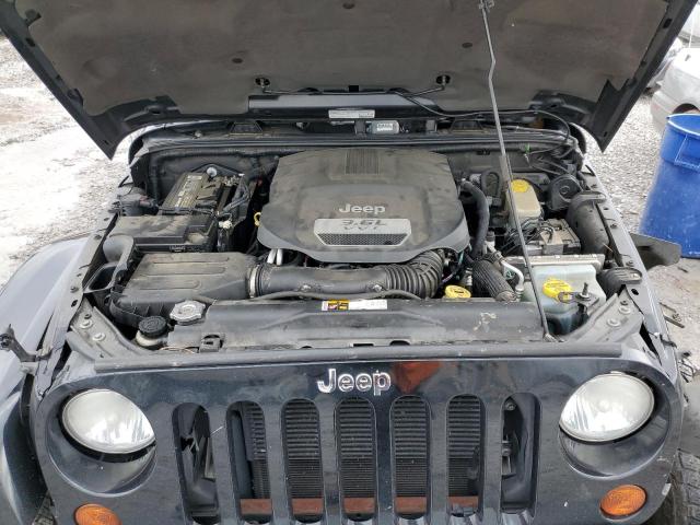 1C4BJWEG6DL549396 - 2013 JEEP WRANGLER U SAHARA BLACK photo 11