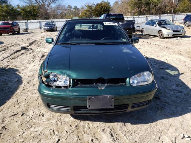 3VWCC21V41M809359 - 2001 VOLKSWAGEN CABRIO GLS GREEN photo 5