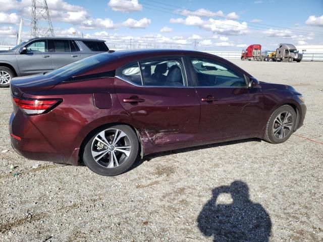 3N1AB8CV6LY270237 - 2020 NISSAN SENTRA SV BURGUNDY photo 3