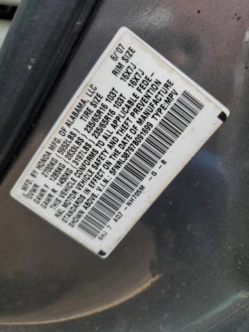 5FNRL38797B091699 - 2007 HONDA ODYSSEY EXL SILVER photo 13