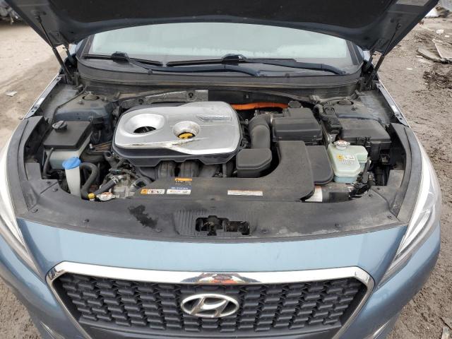 KMHE24L18GA010853 - 2016 HYUNDAI SONATA HYBRID BLUE photo 11