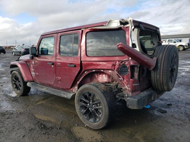 1C4JJXP68NW170129 - 2022 JEEP WRANGLER U SAHARA 4XE BURGUNDY photo 2
