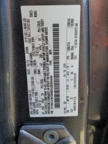 1FMCU9G94DUB56949 - 2013 FORD ESCAPE SE GRAY photo 13