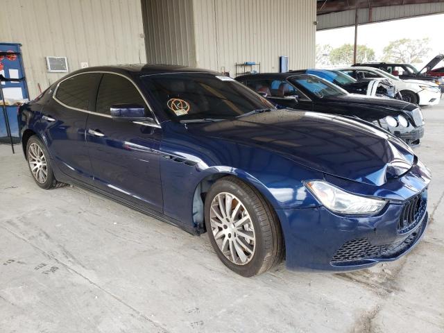 ZAM57RTA7E1081375 - 2014 MASERATI GHIBLI S BLUE photo 4