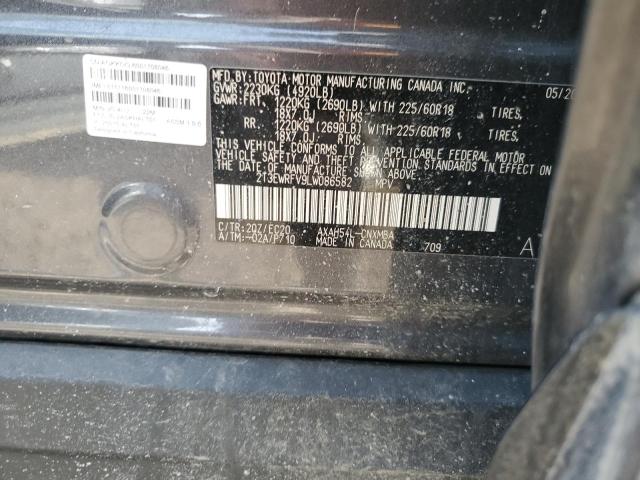 2T3EWRFV9LW086582 - 2020 TOYOTA RAV4 XSE GRAY photo 13