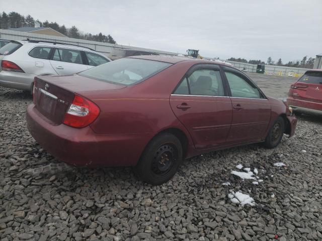 4T1BE32K12U016855 - 2002 TOYOTA CAMRY LE MAROON photo 3