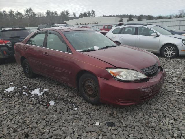 4T1BE32K12U016855 - 2002 TOYOTA CAMRY LE MAROON photo 4