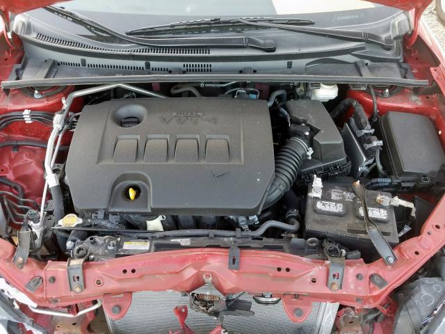 2T1BURHE6GC672758 - 2016 TOYOTA COROLLA L RED photo 7