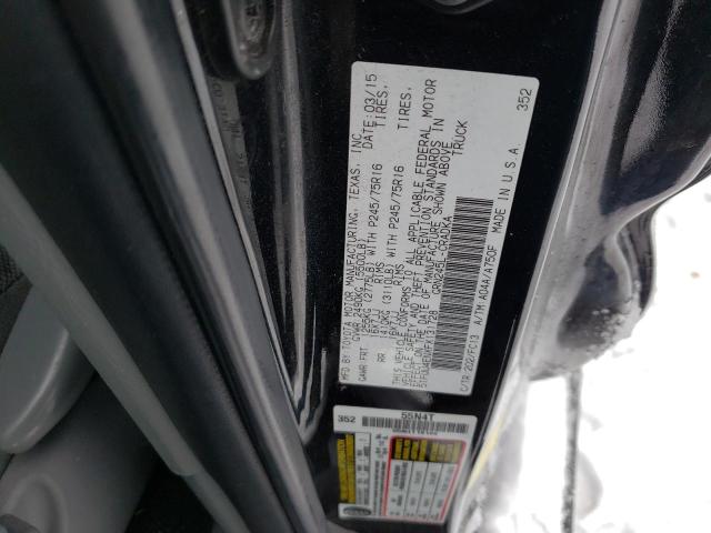 5TFUU4ENXFX131728 - 2015 TOYOTA TACOMA ACCESS CAB შავი ფოტო 12