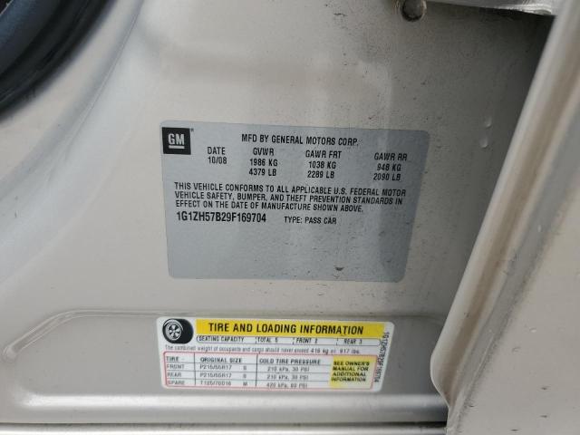 1G1ZH57B29F169704 - 2009 CHEVROLET MALIBU 1LT 金色 照片 12